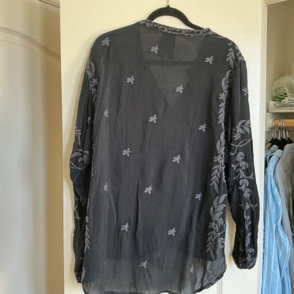 Johnny Was Black Tunic, embroidered , XL - Picture 5 of 5
